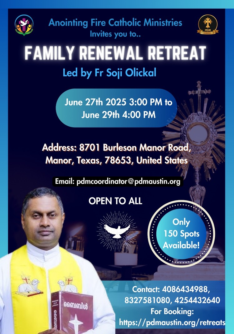 Family Renewal Retreat (Kudumba Naveekarana Dhyanam) Led by Rev.Fr.Soji Olickal