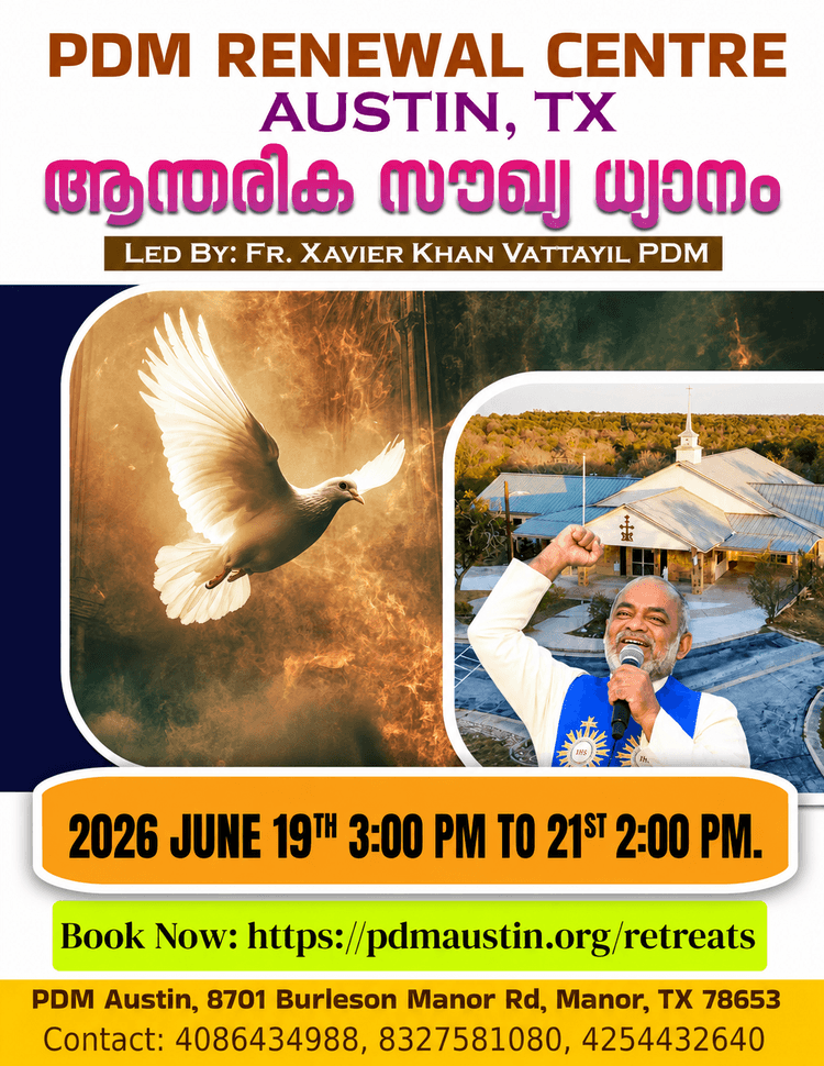 Inner Healing Retreat (Aantharika Soukhya Dhyanam) Led by Rev.Fr.Xavier Khan Vattayil