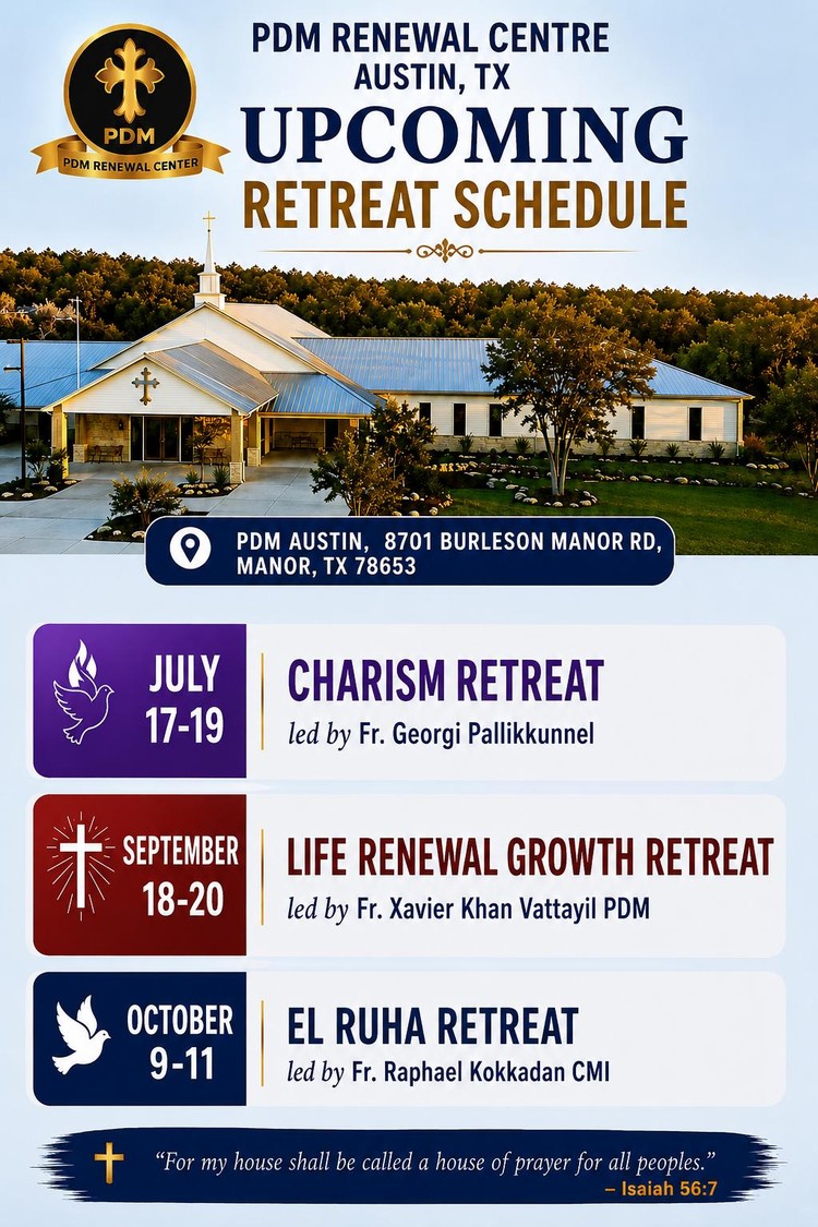 2026 July-October Retreat Schedule